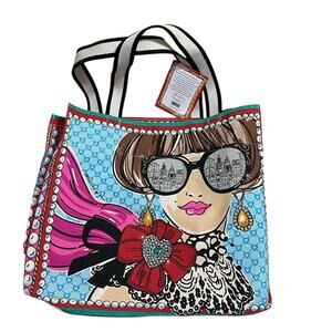 BRIGHTON SPARKLE AND SHINE TOTE CANVAS New With Tags